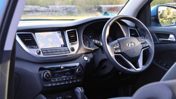 Front interior of a 2017 Hyundai Tucson