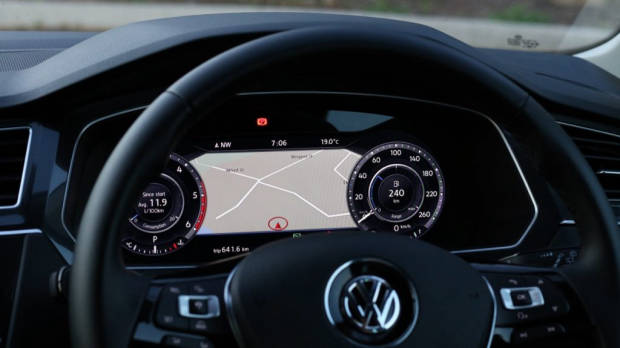 The Volkswagen Active Info Display on a 2017 Tiguan