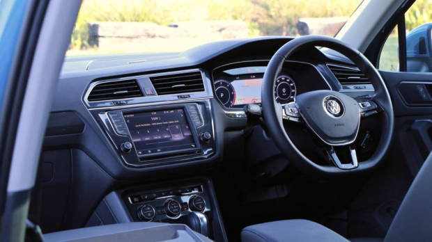 The interior of a Volkswagen Tiguan Highline with Active Info Display