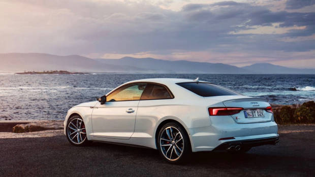2017 Audi S5 white rear
