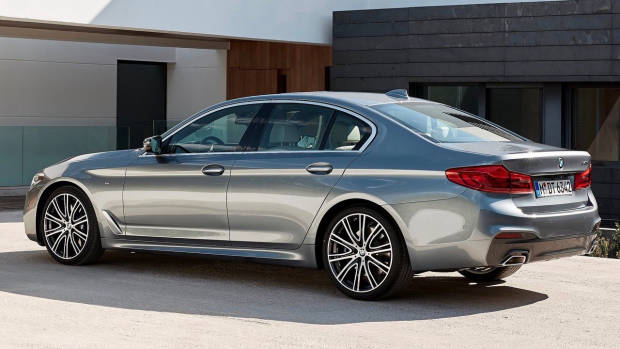 2017 BMW 5 Series grey rear
