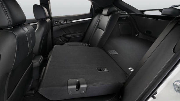 2017 Honda Civic hatchback interior rear seats folded