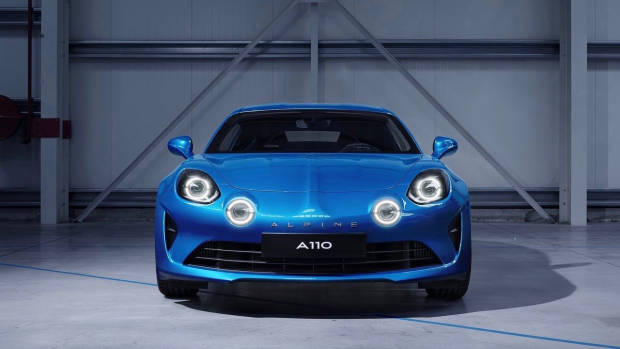 2018 Alpine A110 blue front
