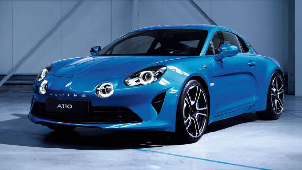 2018 Alpine A110 blue front