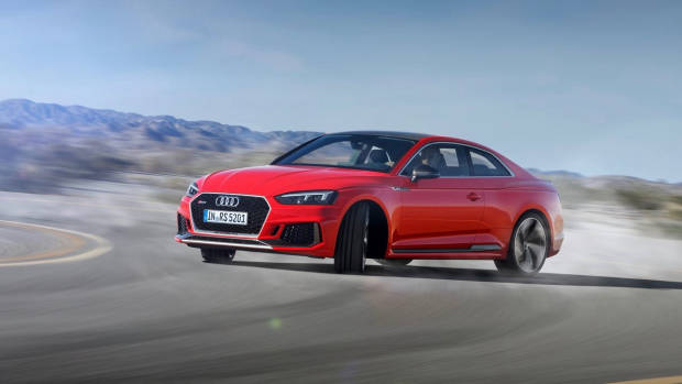 2018 Audi RS5 Coupe red front drift