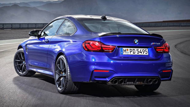 2017 BMW M4 CS blue rear