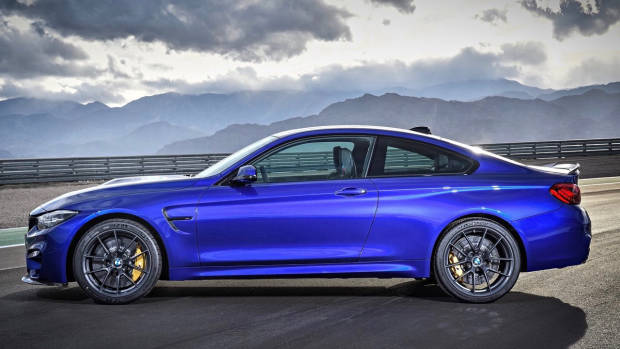 2017 BMW M4 CS blue side