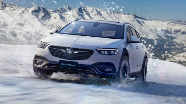 2017 Holden Commodore Tourer white front