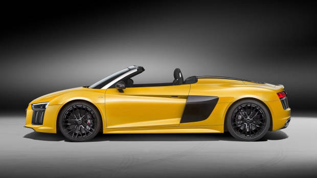 2017 Audi R8 V10 Spyder yellow side