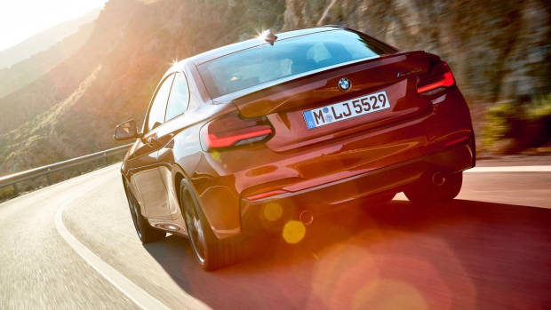 2017 BMW M240i orange rear