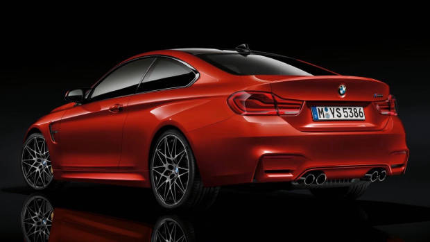 2017 BMW M4 red rear