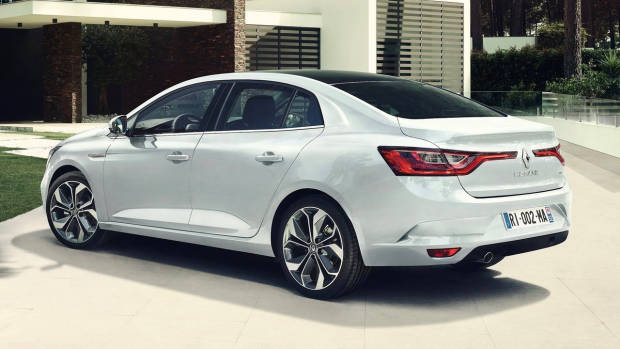 2017 Renault Megane Intens sedan white rear