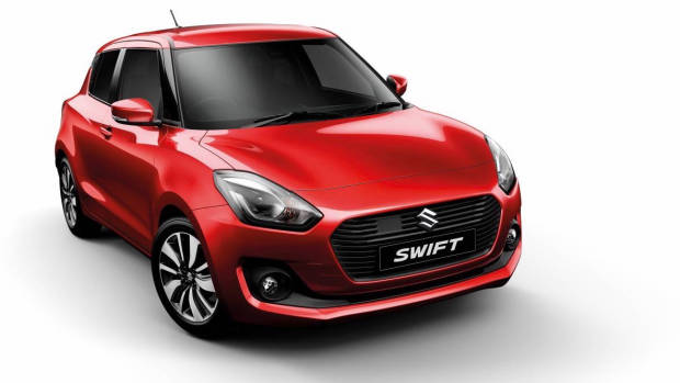 2017 Suzuki Swift GLX red front close
