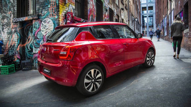 2017 Suzuki Swift GLX red rear