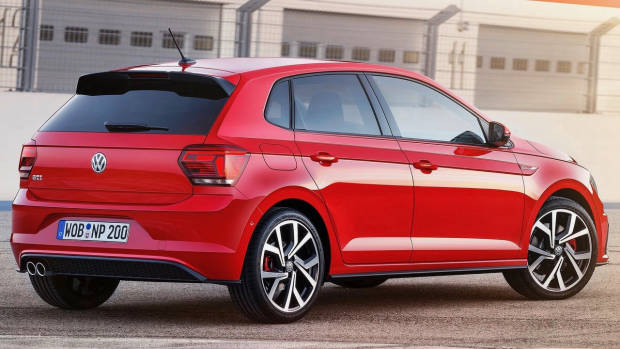 2018 Volkswagen Polo GTI red rear