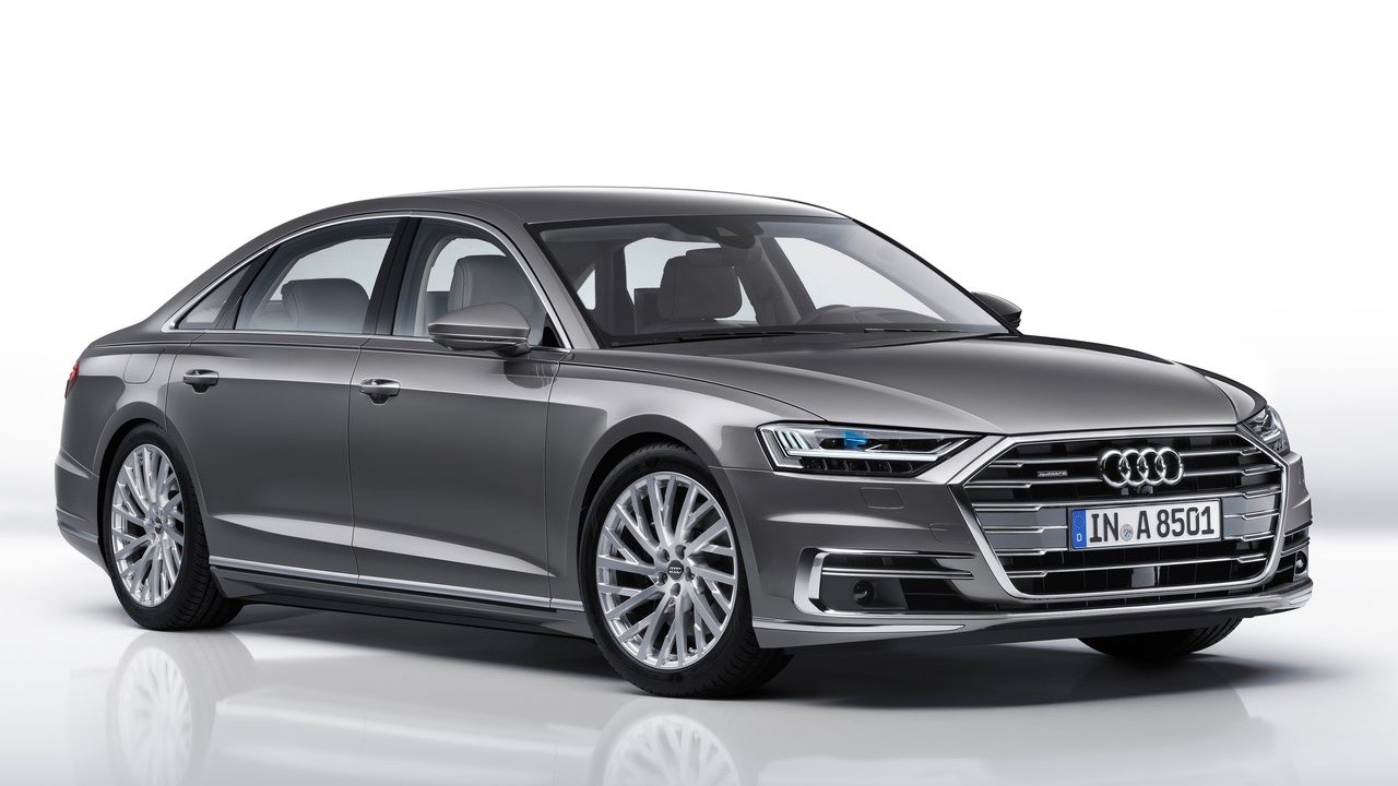 2018 Audi A8L grey front studio