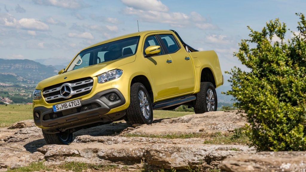 2018 Mercedes-Benz X-Class yellow front off-road