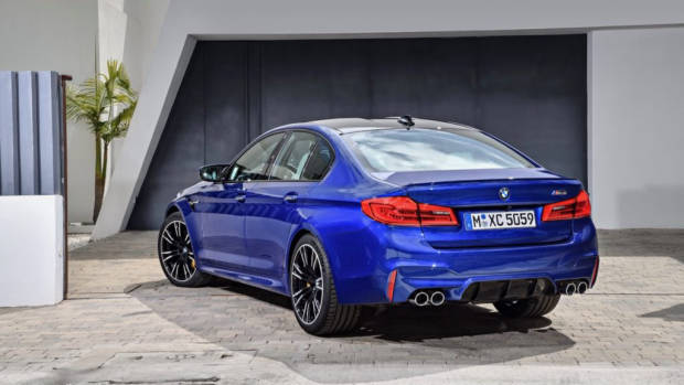 2018 BMW M5 Blue Rear End