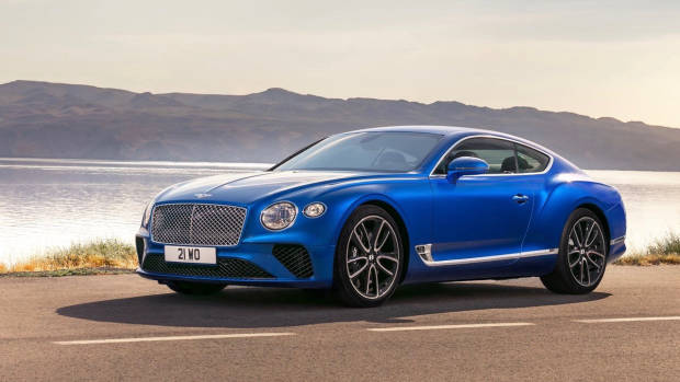 2018 Bentley Continental GT blue front side static