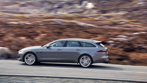 2018 Jaguar XF Sportbrake Grey Side Profile