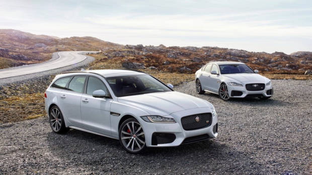 2018 Jaguar XF White Sedan and Sportbrake