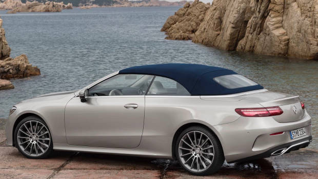 2018 Mercedes-Benz E-Class cabriolet silver rear