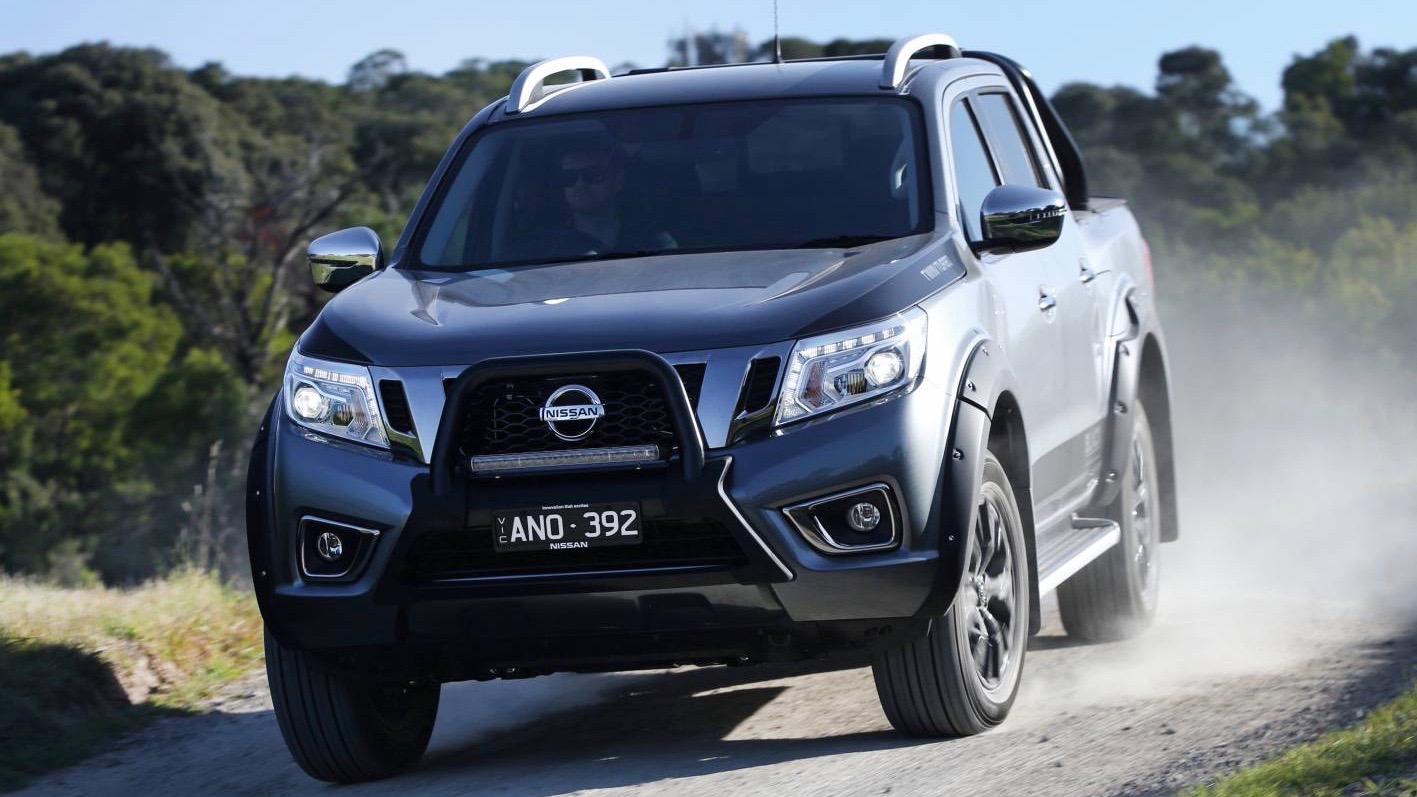 Nissan Navara N-Sport Black Edition grey front moving