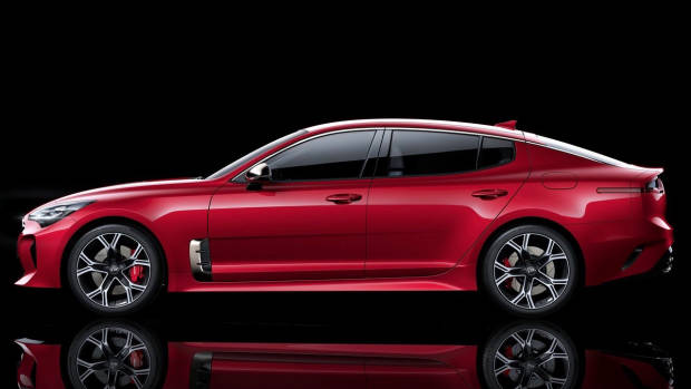 2017 Kia Stinger GT red side