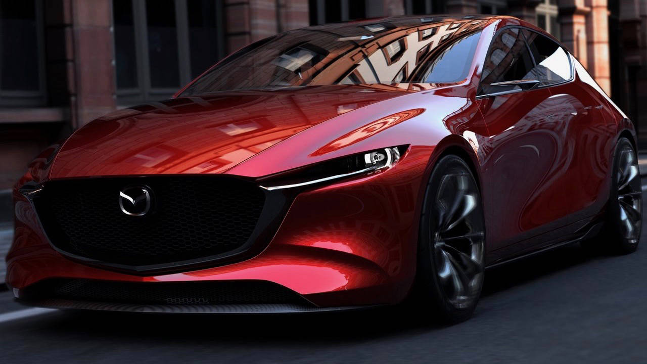 2017 Mazda Kai concept front 3/4 moving