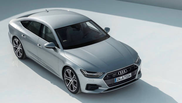 2018 Audi A7 silver front high side