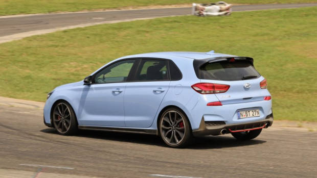2018 Hyundai i30 N Performance Pack on Track Performance Blue Rear End