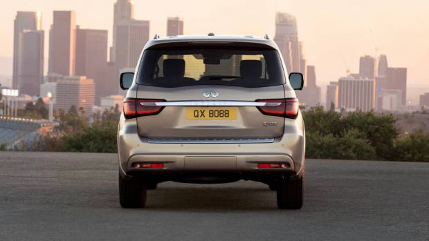 2018 Infiniti QX80 champagne rear