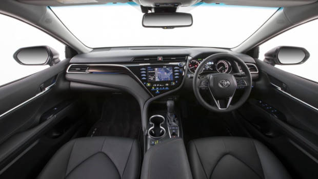 2018 Toyota Camry SL V6 Black Leather Interior