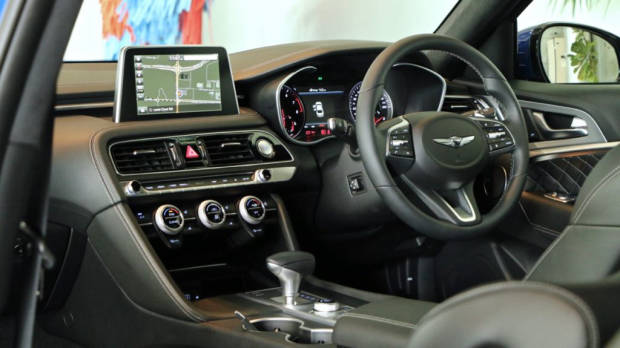 2018 Genesis G70 Black Leather Interior