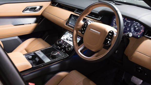 2018 Range Rover Velar R-Dynamic Tan Black Leather Interior