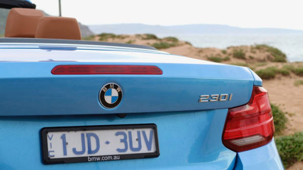 2018 BMW 230i Convertible Seaside Blue Boot Lid