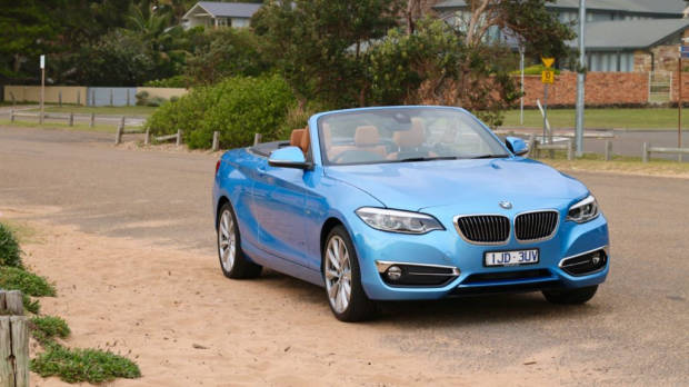 2018 BMW 230i Convertible Seaside Blue Front End