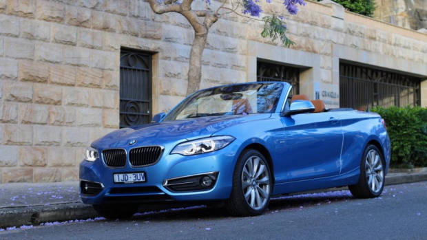 2018 BMW 230i Convertible Seaside Blue Front Profile