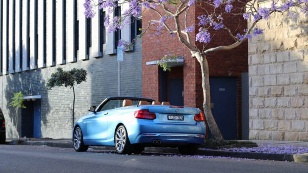 2018 BMW 230i Convertible Seaside Blue Rear End