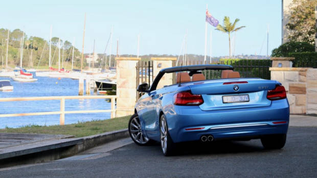 2018 BMW 230i Convertible Seaside Blue Rear End