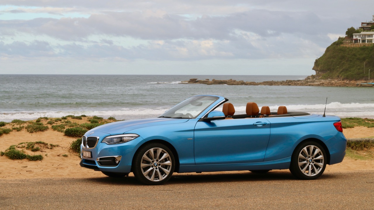 2018 BMW 230i Convertible Seaside Blue Side Profile