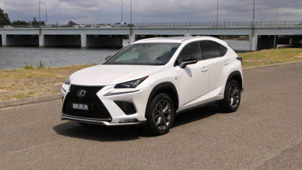 2018 Lexus NX300h F Sport White Nova Front End Driving Australia