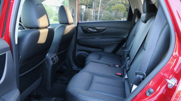 2018 Nissan X-Trail Ti Review Black Leather Back Seat