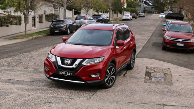 2018 Nissan X-Trail Ti Review Ruby Red Cornering