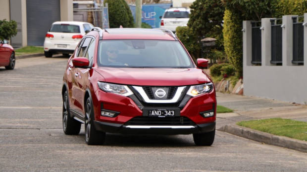 2018 Nissan X-Trail Ti Review Ruby Red Driving