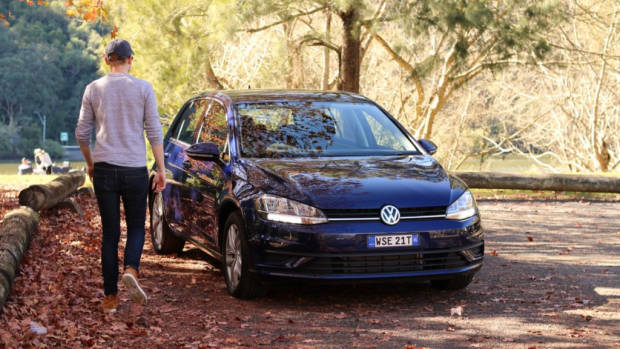 2018 Volkswagen Golf 110TSI Atlantic Blue Front End Tom Baker