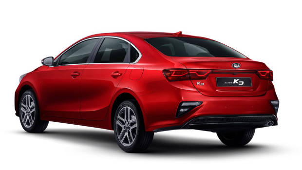 2019 Kia Cerato sedan red rear