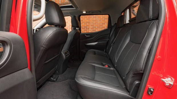 2018 Nissan Navara ST-X Review Burning Red Black Leather Back Seat