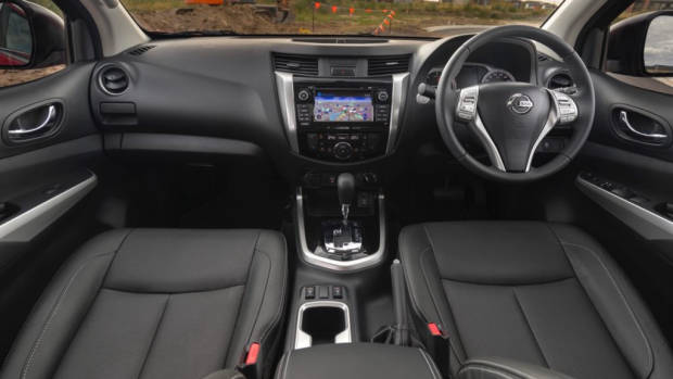2018 Nissan Navara ST-X Review Burning Red Black Leather Front Seat