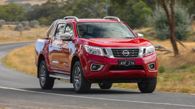 2018 Nissan Navara ST-X Review Burning Red Front End Driving